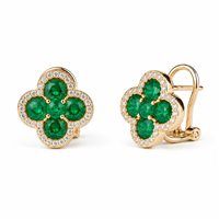 Earrings Ultima Edizione Woman in Silver OAO7371 VERDE GIALLO